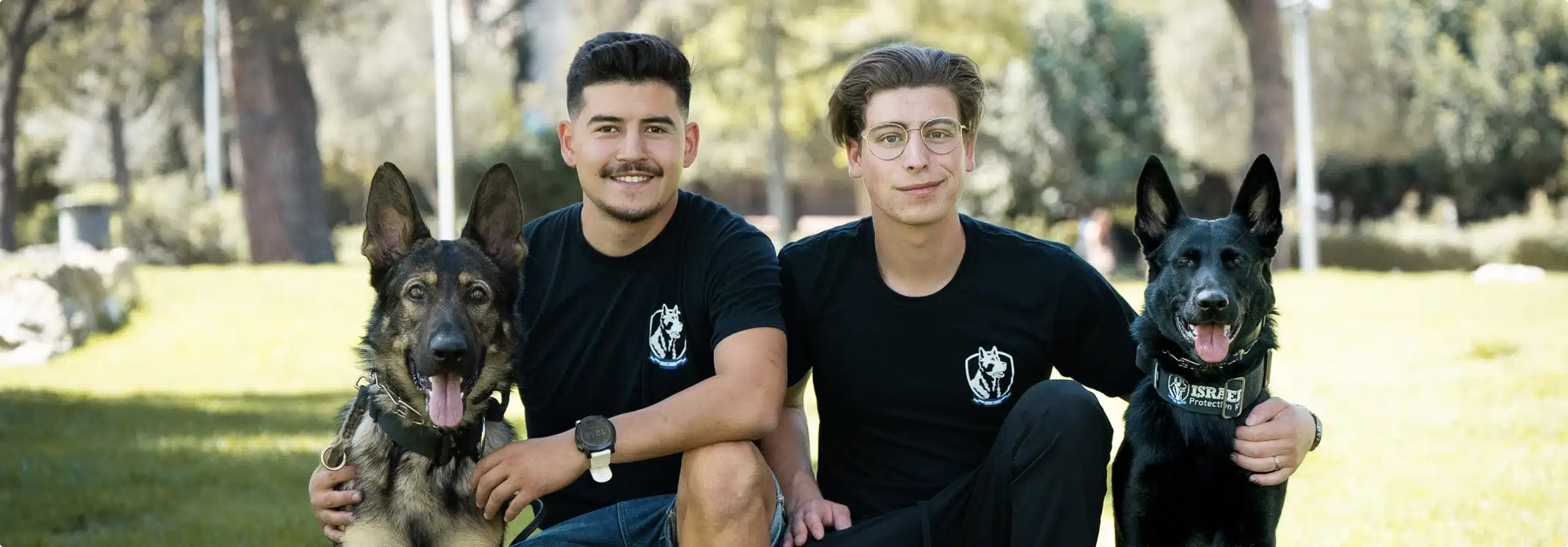 Arik and Eli, the founders of Israel Protection K9